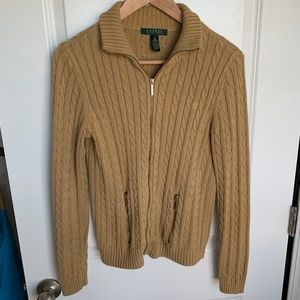 Lauren Ralph Lauren Cable Knit Zip Sweater